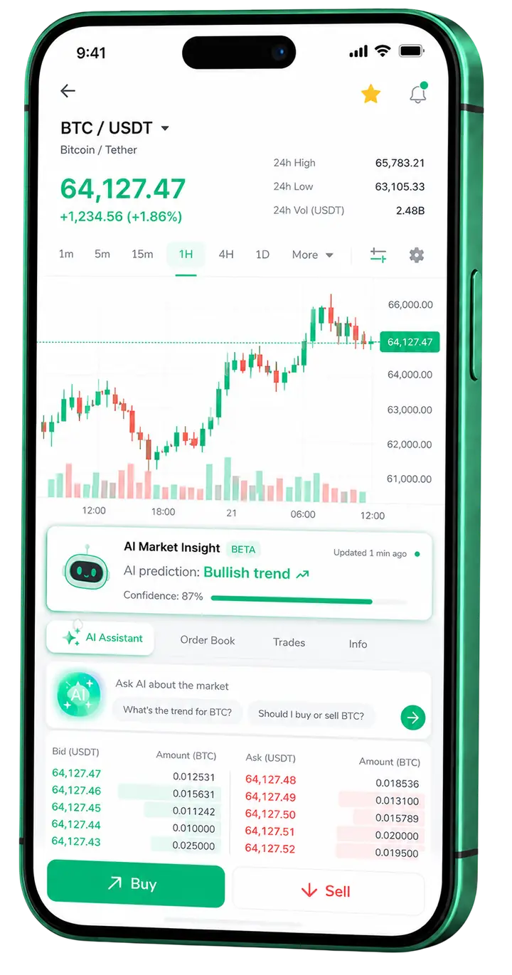 Mobile Ansicht der Ferme Valeurect Trading-App